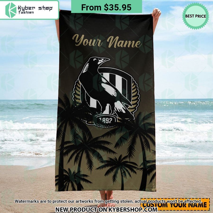 Collingwood FC CUSTOM Beach Towel