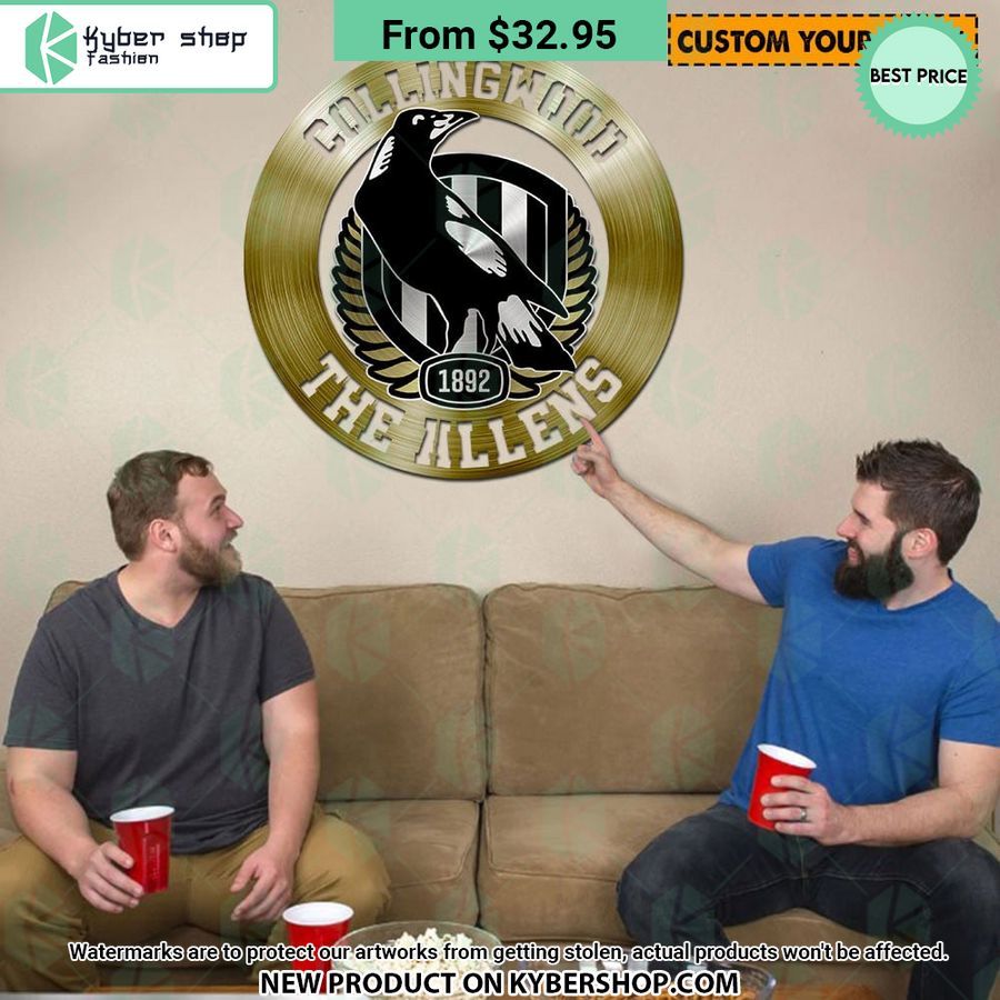 Collingwood FC CUSTOM Metal Sign