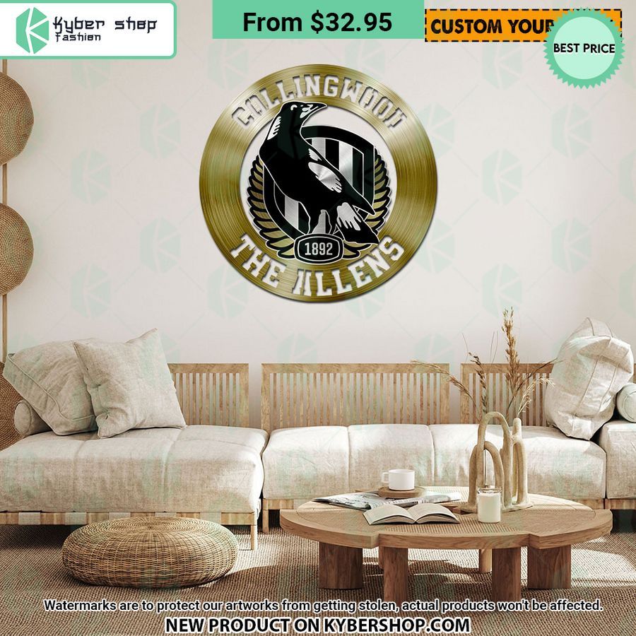 Collingwood FC CUSTOM Metal Sign