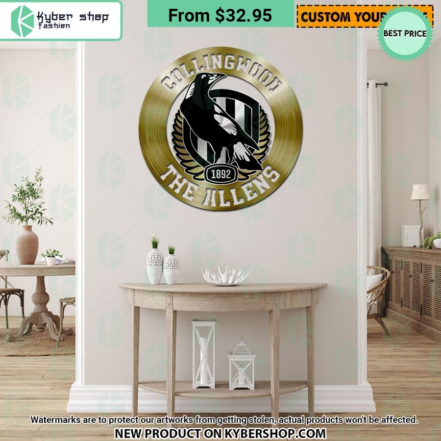 Collingwood FC CUSTOM Metal Sign