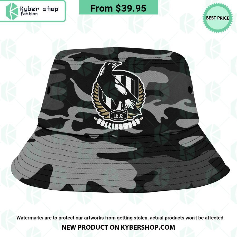 Collingwood Football Club Camo Bucket Hat