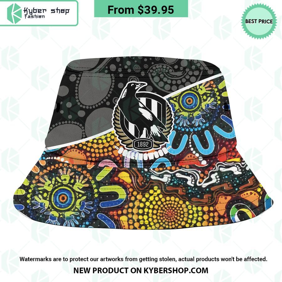 Collingwood Football Club Indigenous Pattern Bucket Hat