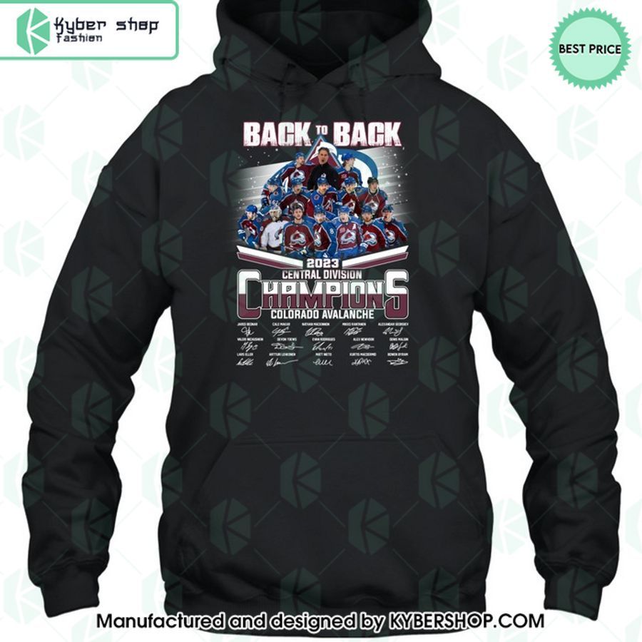 Colorado Avalanche Back To Back 2023 Central Division Champions T Shirt