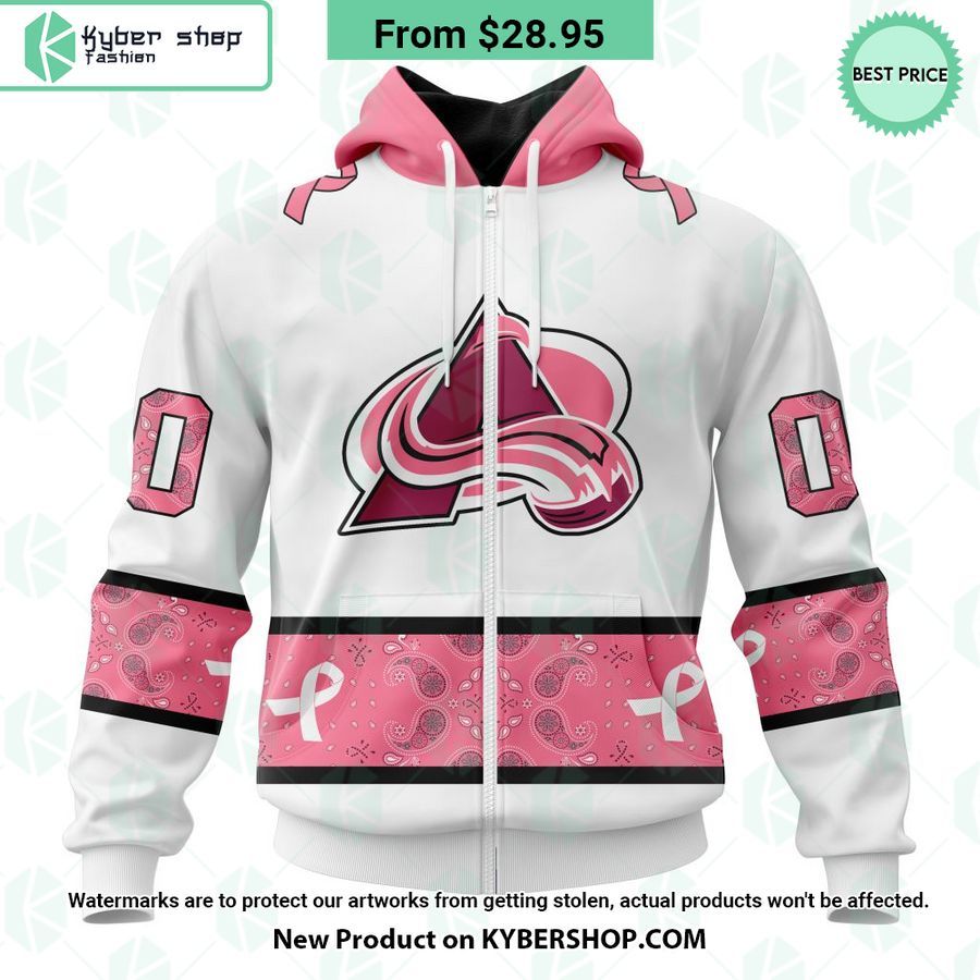 Colorado Avalanche In October We Wear Pink Breast Cancer Shirt