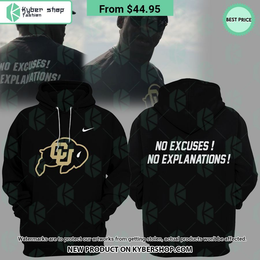 Colorado Buffaloes No Excuses No Explanations Hoodie