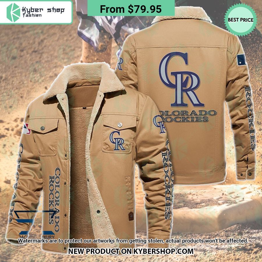 Colorado Rockies MLB Fleece Leather Jacket