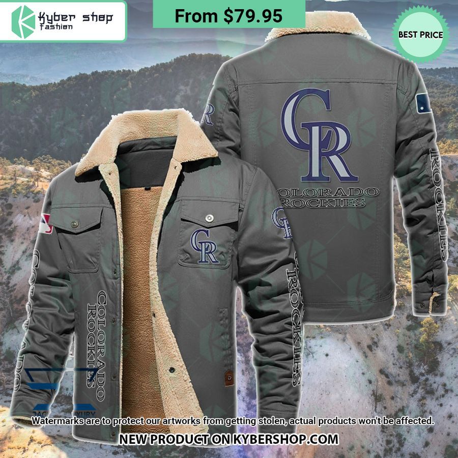 Colorado Rockies MLB Fleece Leather Jacket
