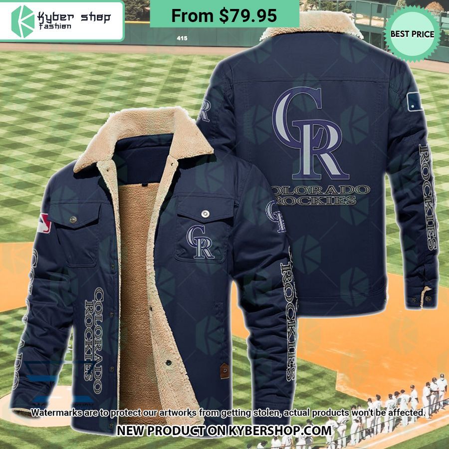 Colorado Rockies MLB Fleece Leather Jacket