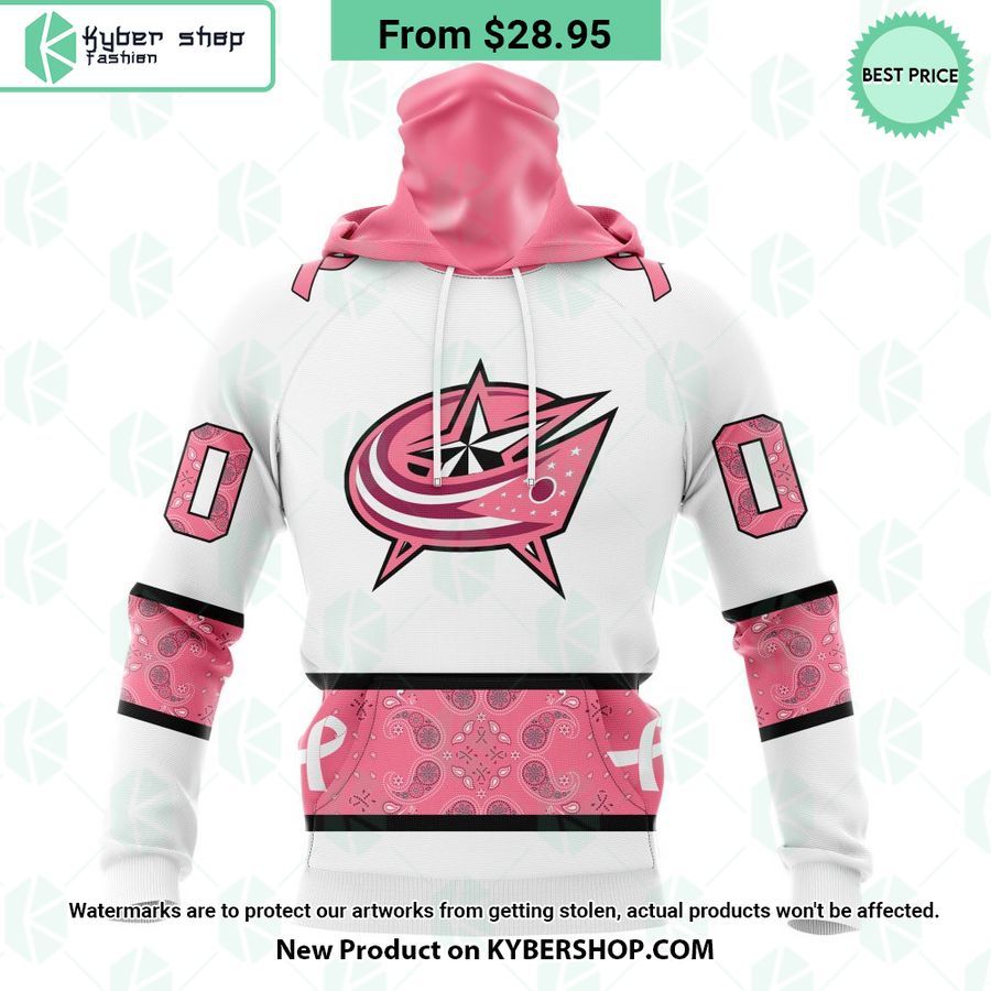 Columbus Blue Jackets In October We Wear Pink Breast Cancer Shirt