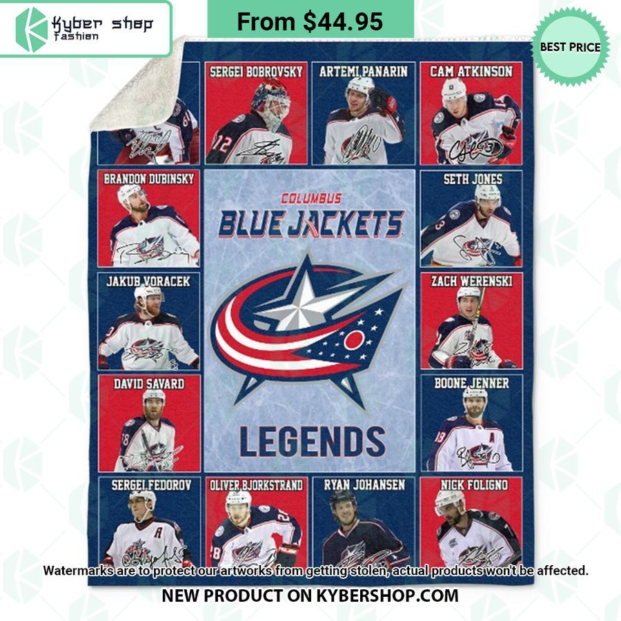 Columbus Blue Jackets Legends Fleece Blanket