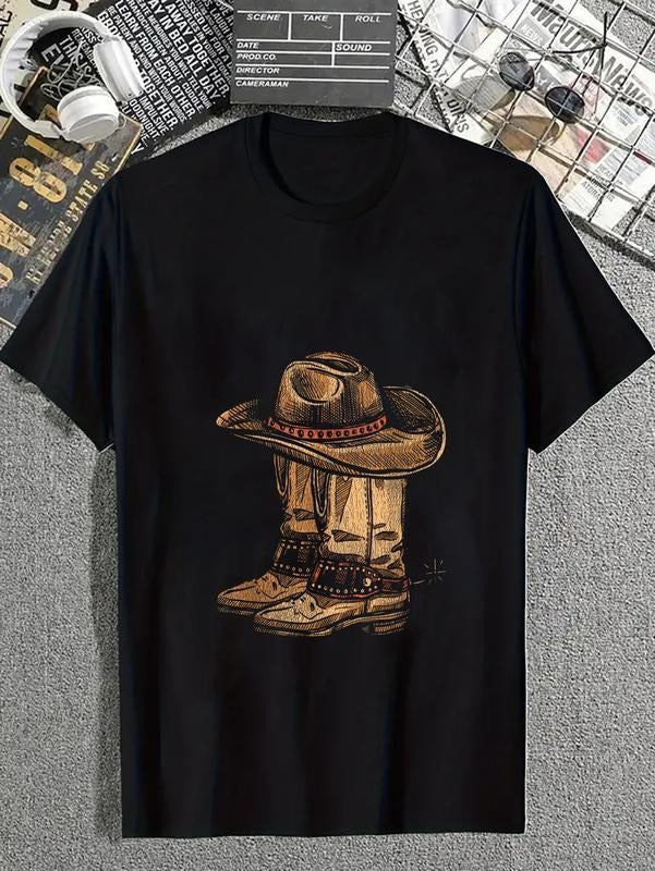 cotton Cowboy Quotes Howdy Cowboy T-Shirt casual Fashion graphic tees for women