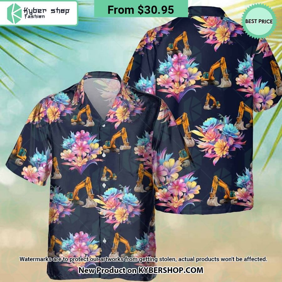 Crane Truck Hawaiian Shirt