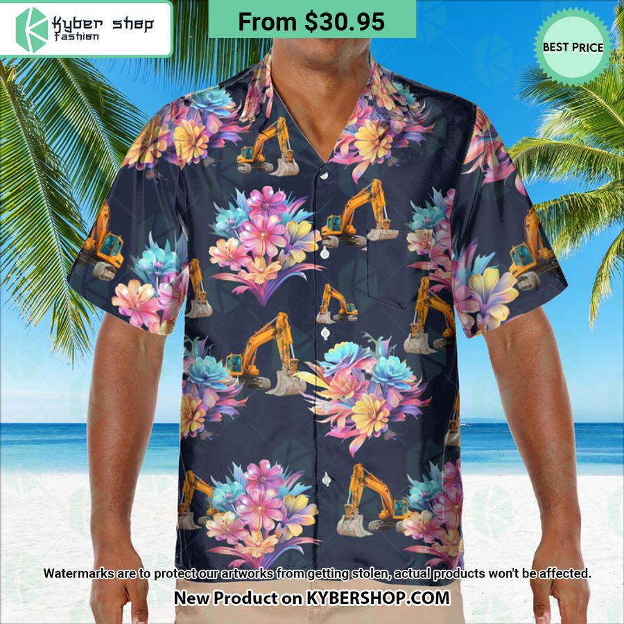 Crane Truck Hawaiian Shirt