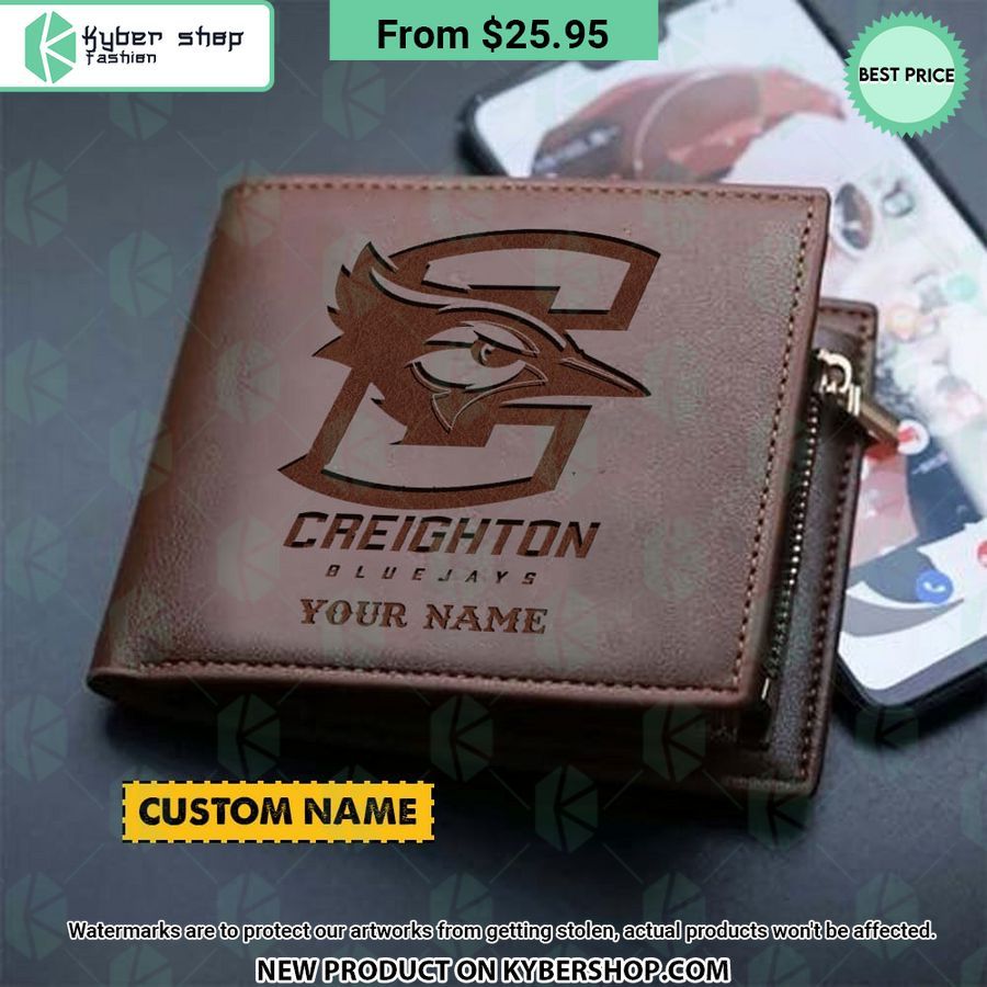 Creighton Bluejays CUSTOM Leather Wallet