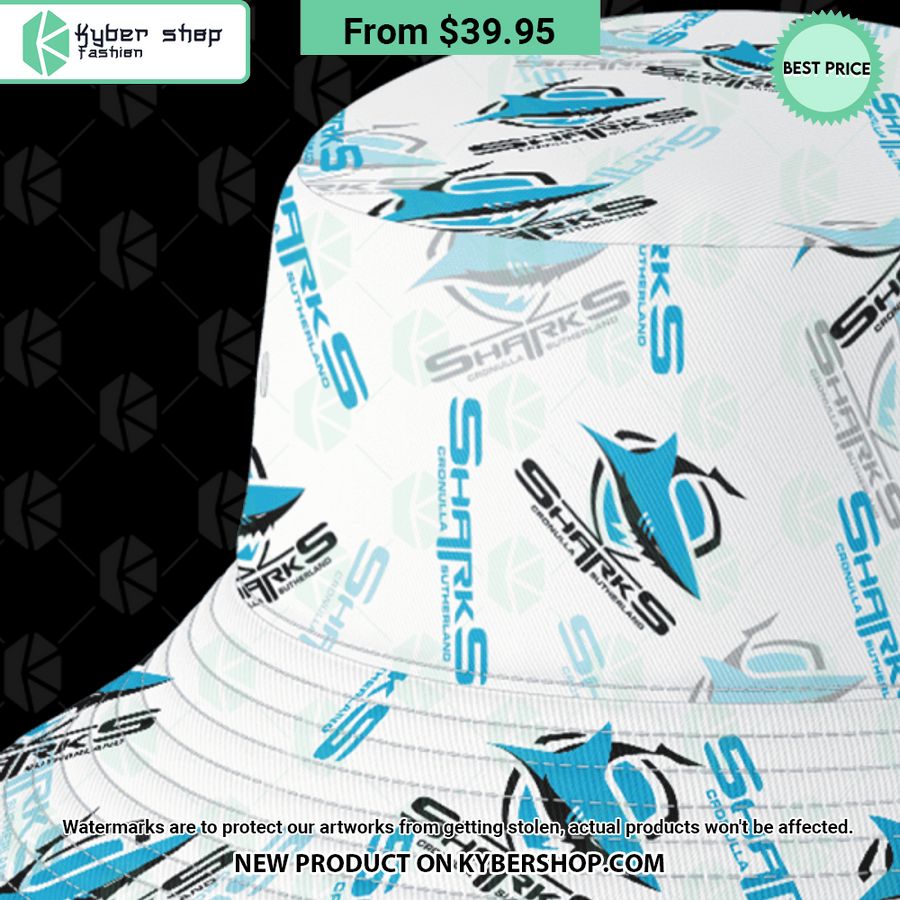 Cronulla Sutherland Sharks logo Bucket Hat