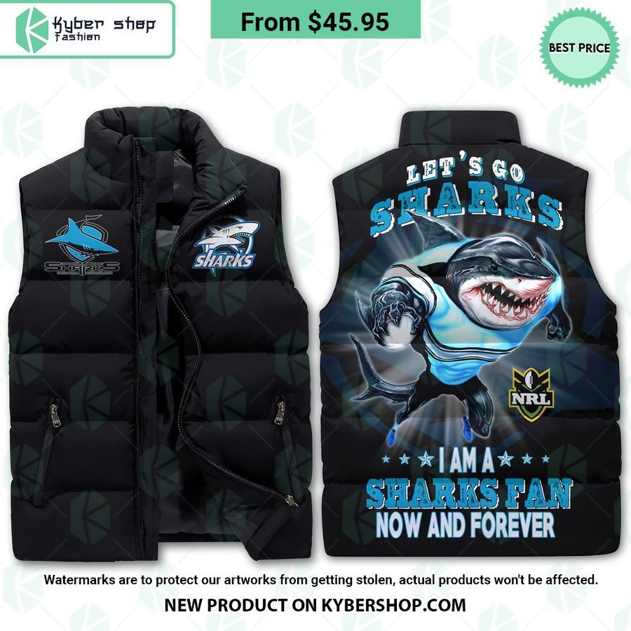 Cronulla-Sutherland Sharks NRL Sleeveless Puffer Down Jacket