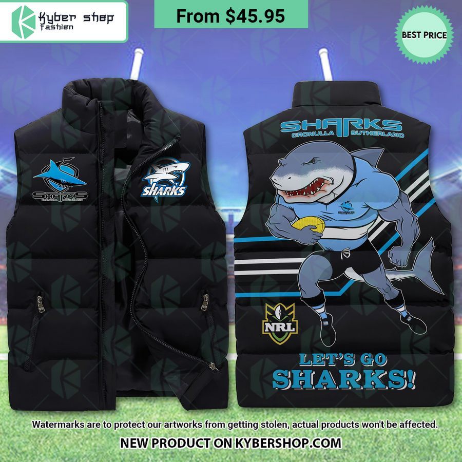 Cronulla-Sutherland Sharks Sleeveless Puffer Down Jacket