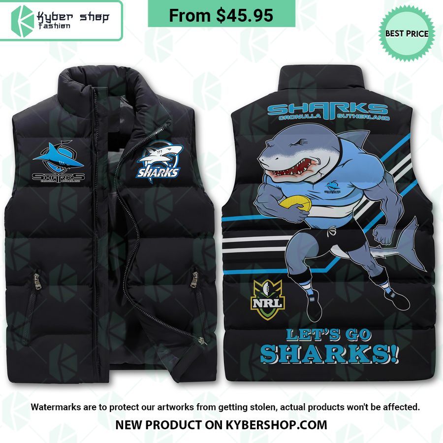 Cronulla-Sutherland Sharks Sleeveless Puffer Down Jacket