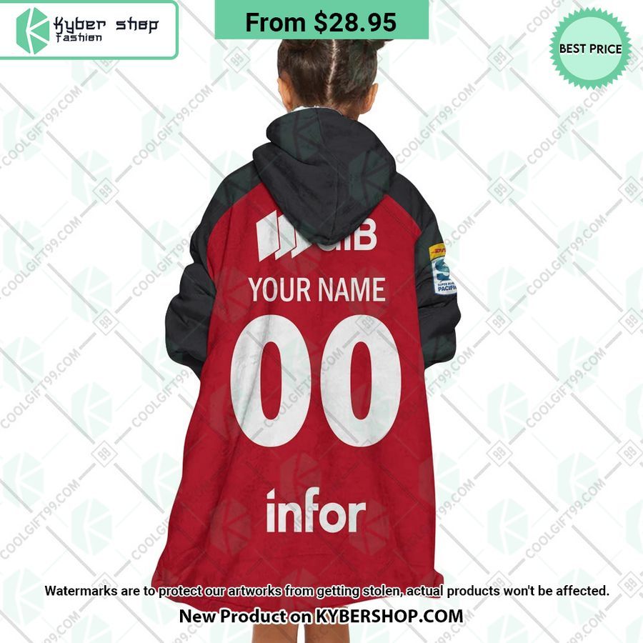 Crusaders Super Rugby Pacific Home Jersey CUSTOM Hoodie Blanket