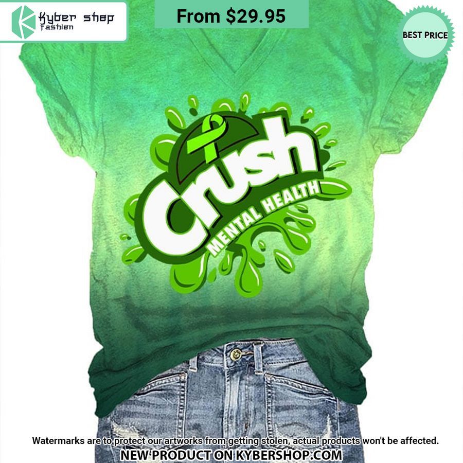 Crush Mental Health V Neck Shirt