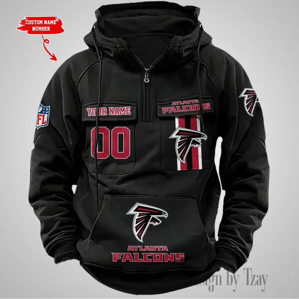 Atlanta Falconss Custom Vintage Cargo Hoodies, Fan Gift