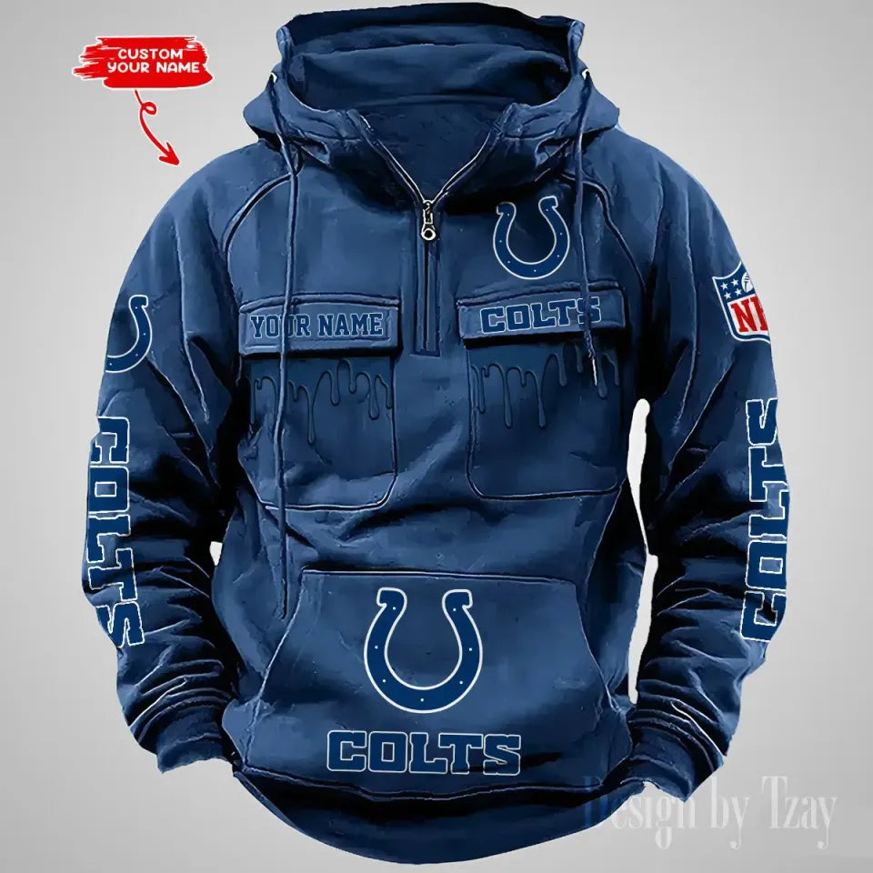 Indianapolis Colts  Custom Vintage Cargo Hoodies, Fan Gift
