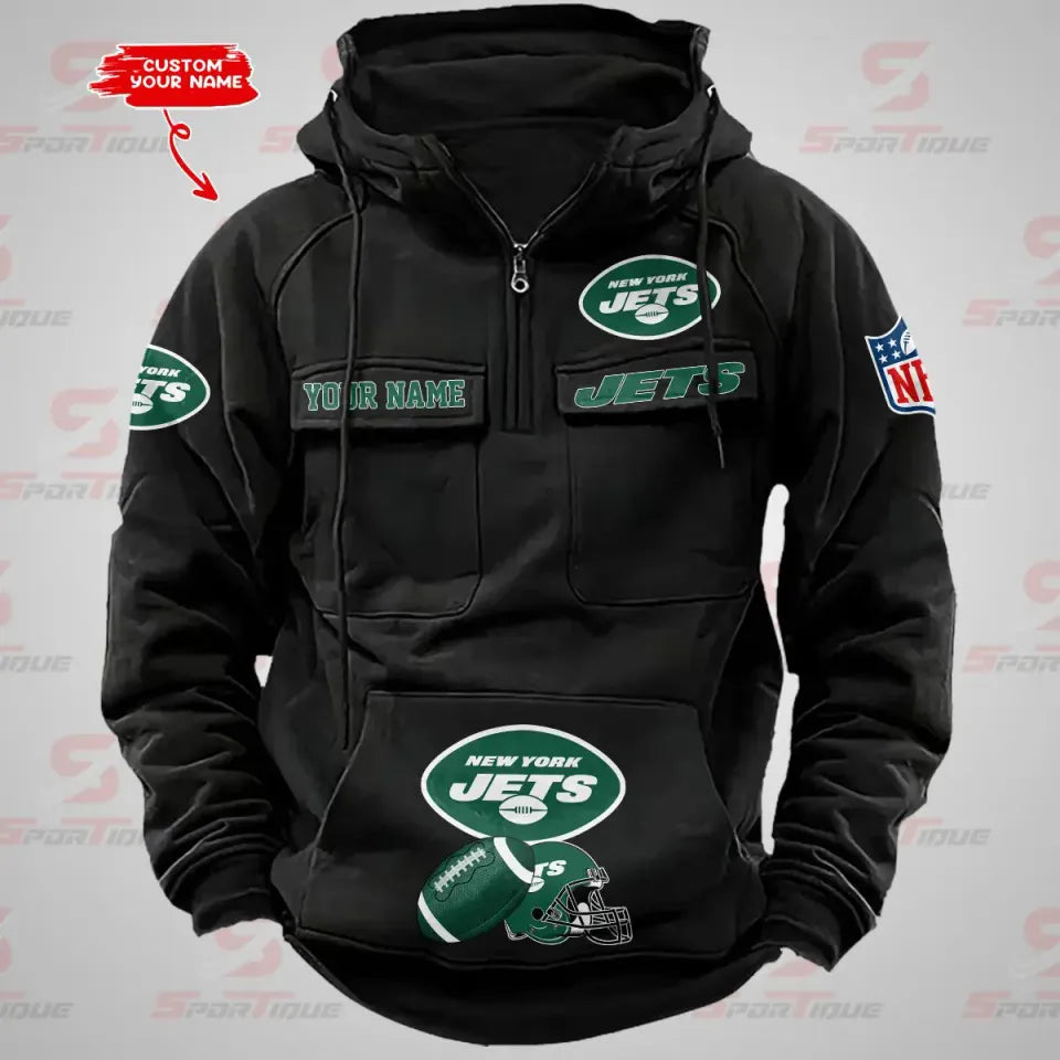 New York Jets Vintage Cargo Hoodies, Fan Gift