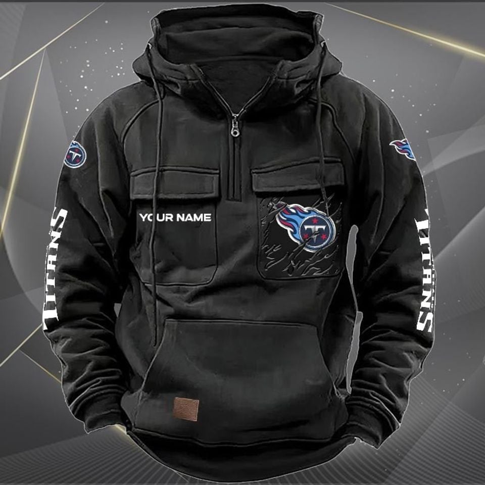 Tennessee Titans Custom Vintage Cargo Hoodies, Fan Gift