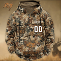 Tampa Bay Buccaneers Custom Name Number Camo Huntin' 3D Cargo Hoodie