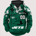 Personalized New York Jets Paint-Splatter Custom Name Number 3D Cargo Hoodie