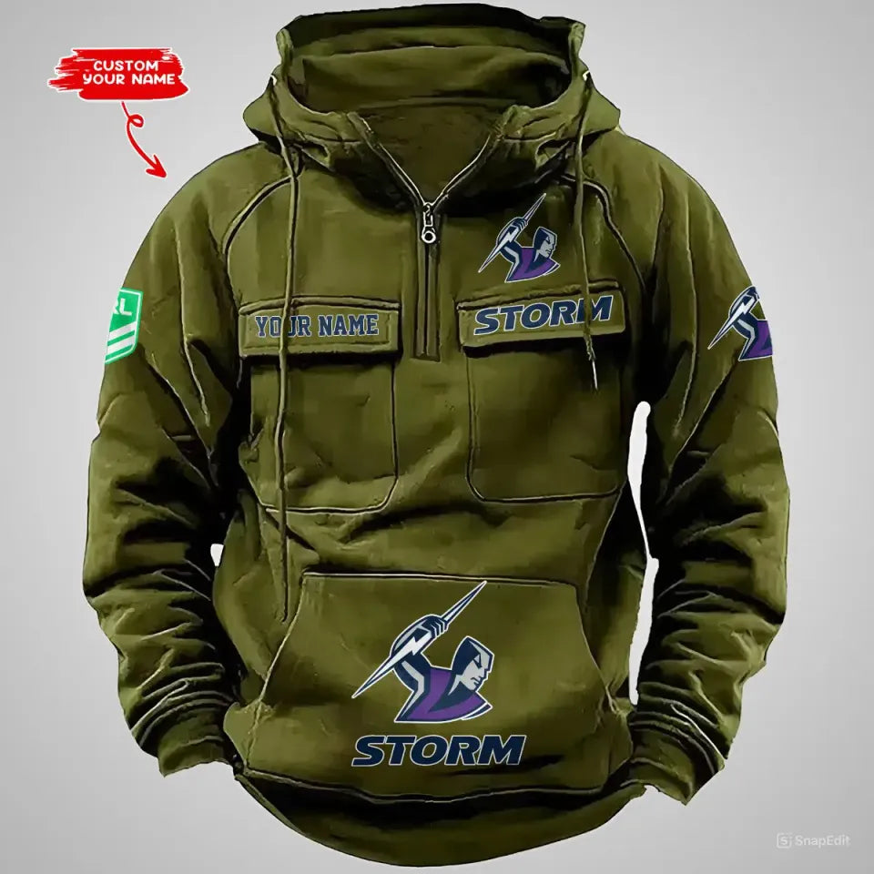 Melbourne Storm Custom Vintage Cargo Hoodies, Fan Gift