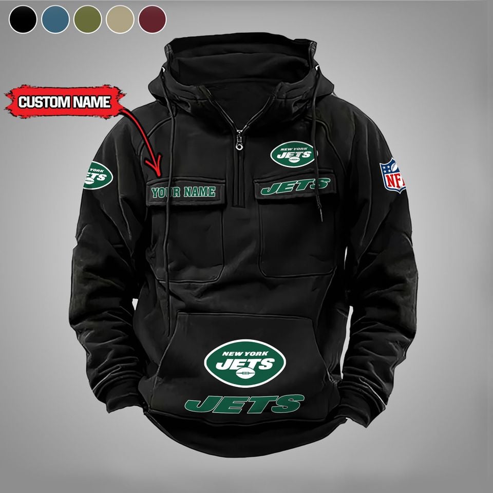 New York Jets Vintage Cargo Hoodies