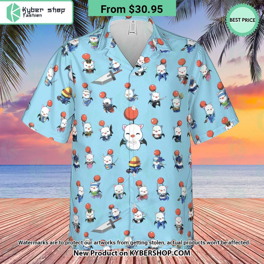Cute Moogle Final Fantasy Hawaiian Shirt