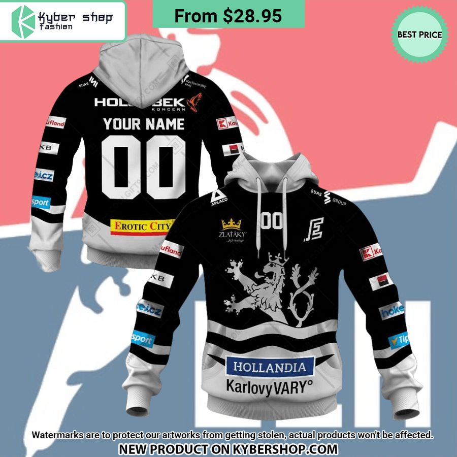 Czech Extraliga HC Energie Karlovy Vary Jersey Style CUSTOM Hoodie
