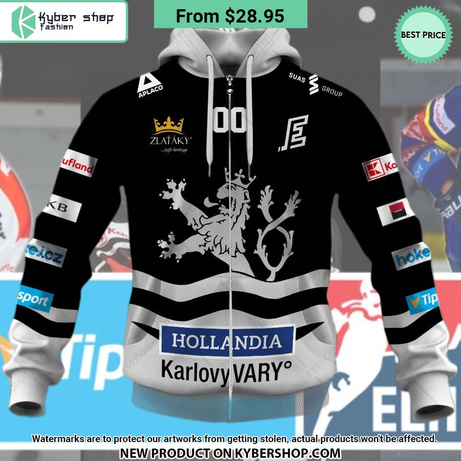 Czech Extraliga HC Energie Karlovy Vary Jersey Style CUSTOM Hoodie
