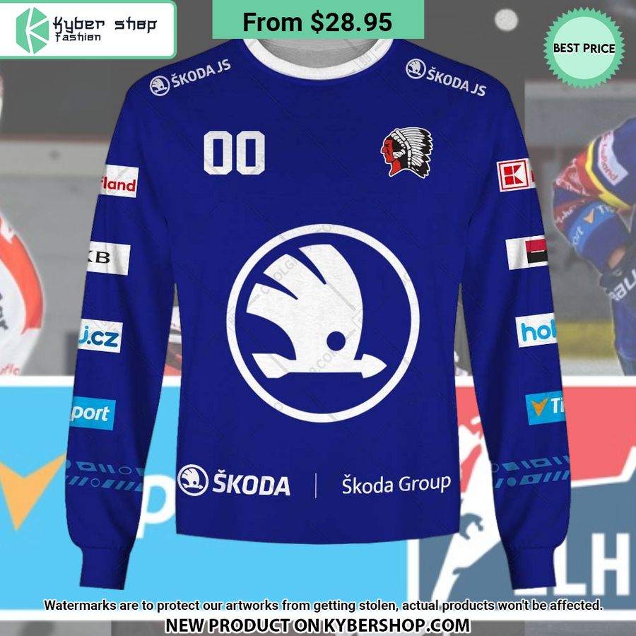 Czech Extraliga HC Skoda Plzen Jersey Style CUSTOM Hoodie