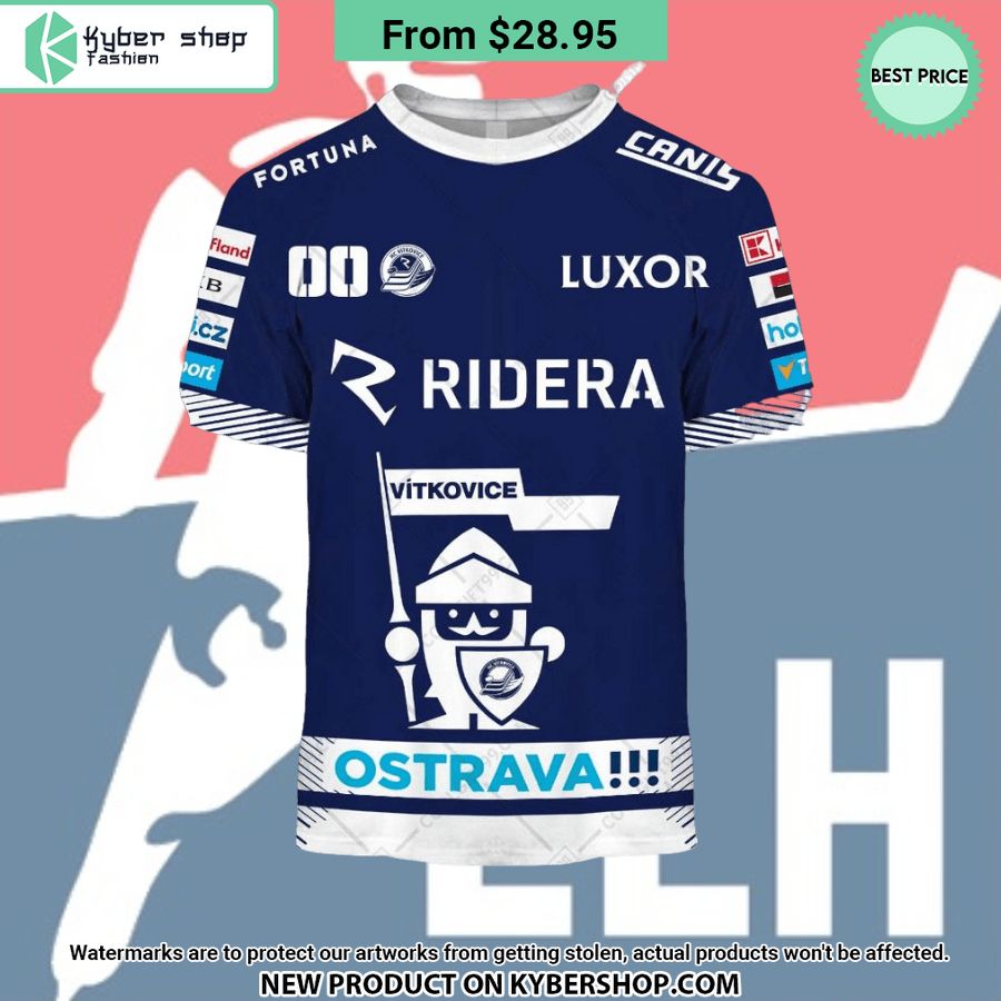 Czech Extraliga HC Vitkovice Ridera Jersey Style CUSTOM Hoodie