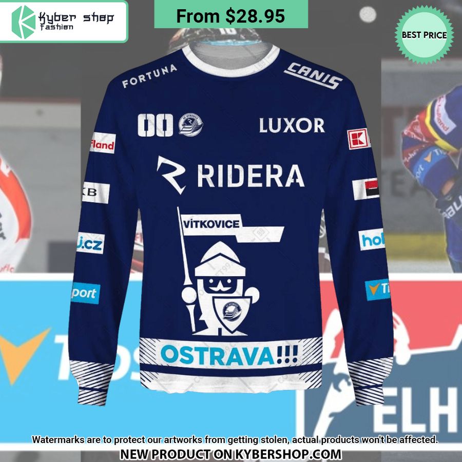 Czech Extraliga HC Vitkovice Ridera Jersey Style CUSTOM Hoodie