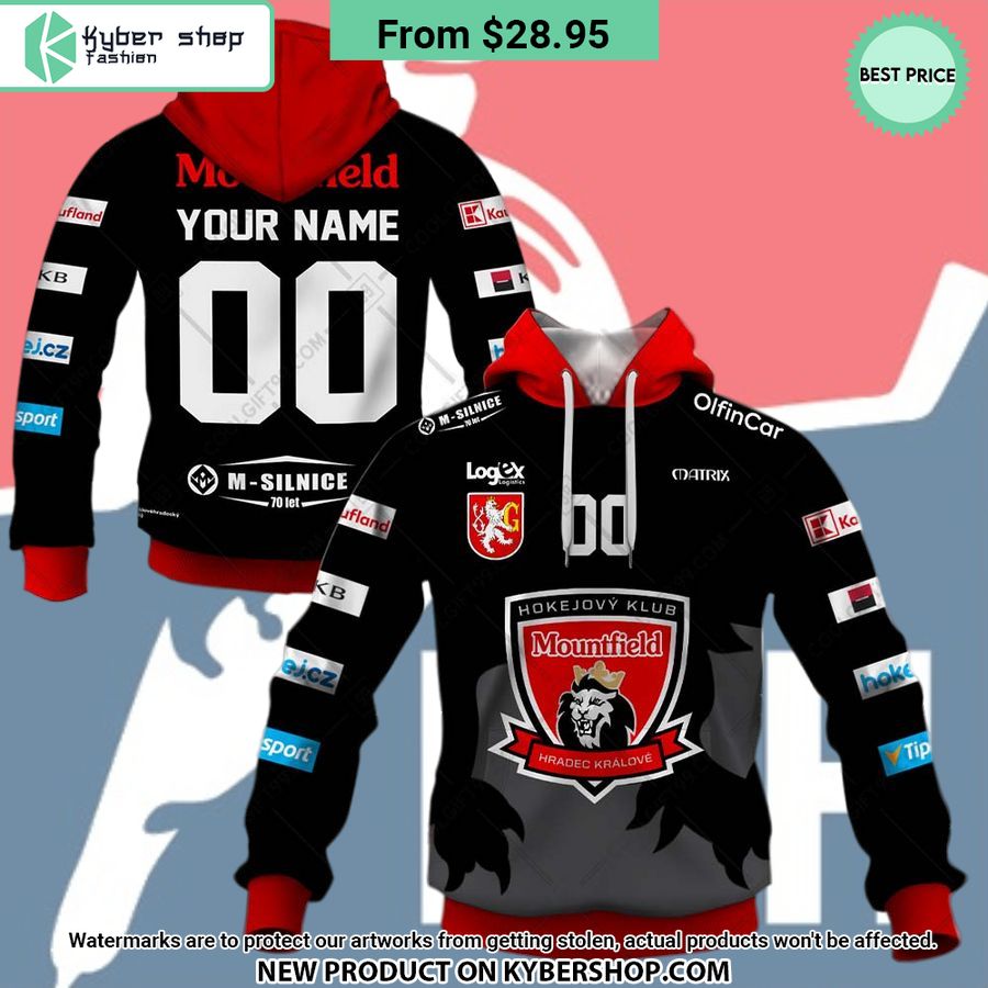 Czech Extraliga Mountfield HK Jersey Style CUSTOM Hoodie