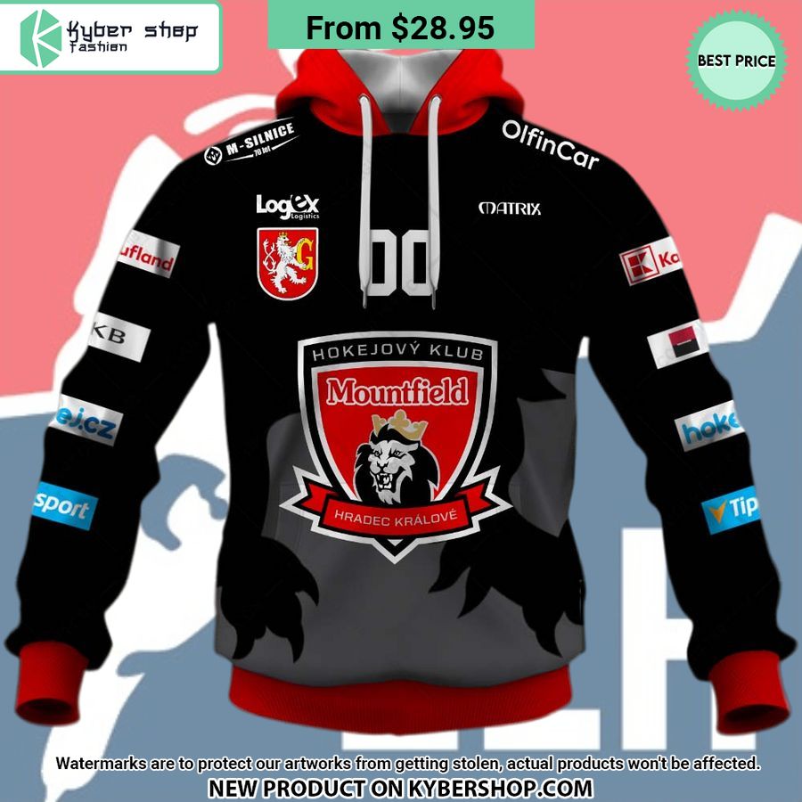 Czech Extraliga Mountfield HK Jersey Style CUSTOM Hoodie