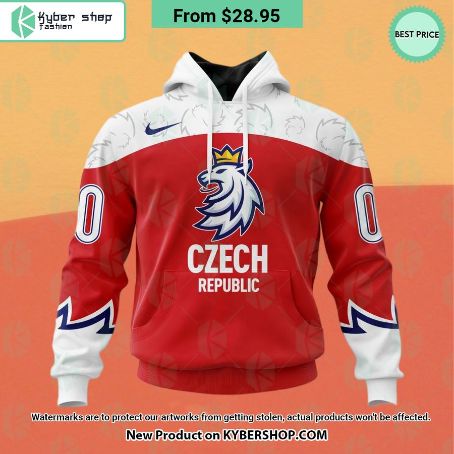 Czech National Ice Hockey Red Hoodie, Shirt