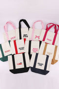 Embroidered Mini Canvas Tote Bag