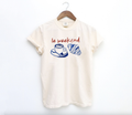 Embroidered Le Weekend French Coffee & Croissant Shirt