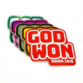 God Won Hydroflask Stickers