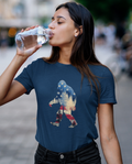 Bigfoot Red White & Blue Silhouette T-Shirt (Navy)