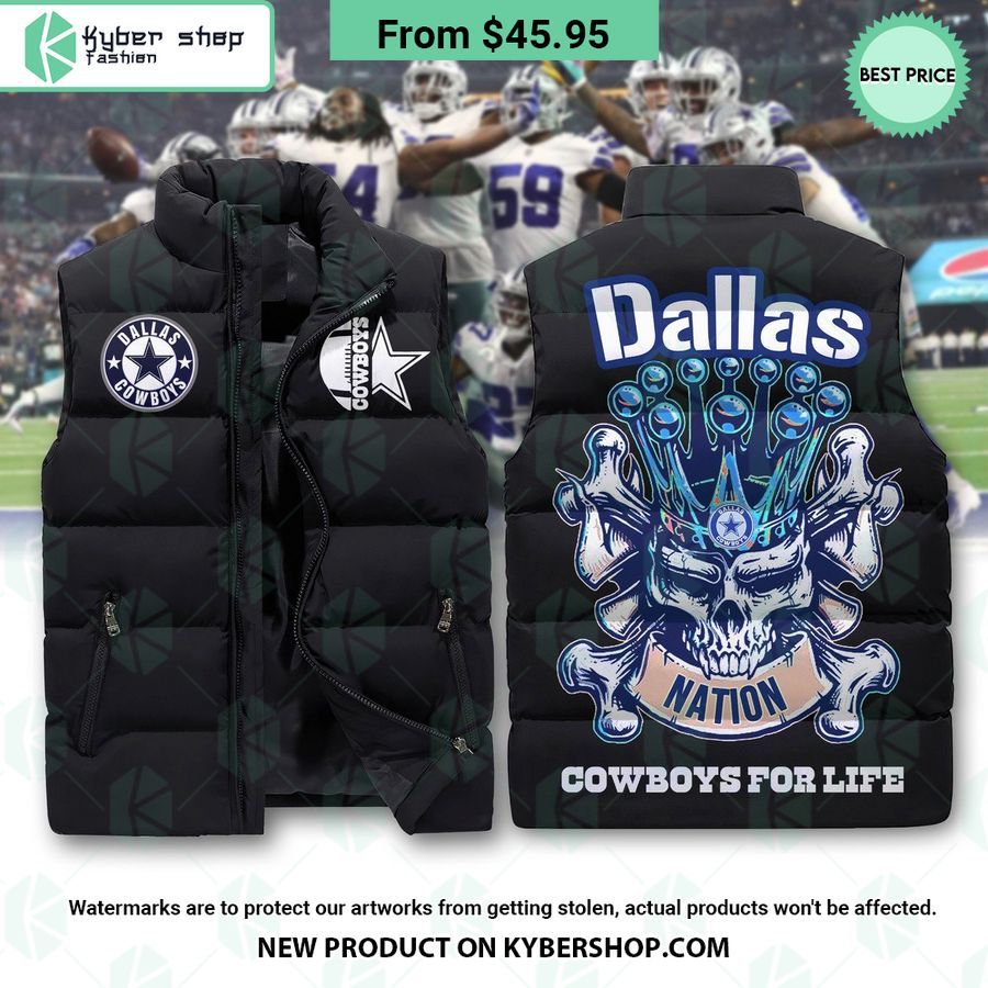 Dallas Cowboy Sleeveless Puffer Down Jacket