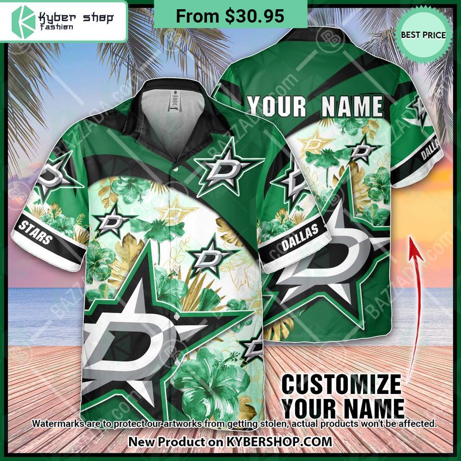 Dallas Stars custom personalized Hawaiian Shirt