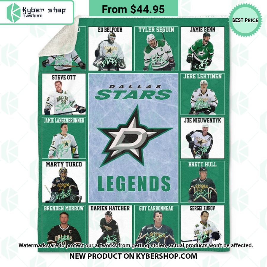 Dallas Stars Legends Fleece Blanket