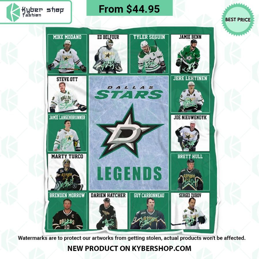 Dallas Stars Legends Fleece Blanket