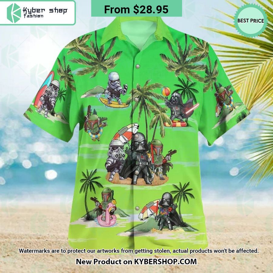 Darth Vader Boba Fett Stormtrooper Hawaiian Shirt Shorts